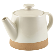 GenWare Kava White Stoneware Teapot 48cl/16.8oz (Box Of 6)