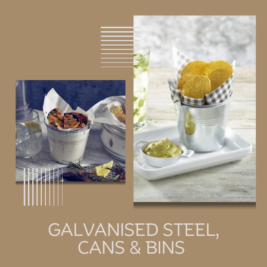 Galvanised Steel Cans & Bins