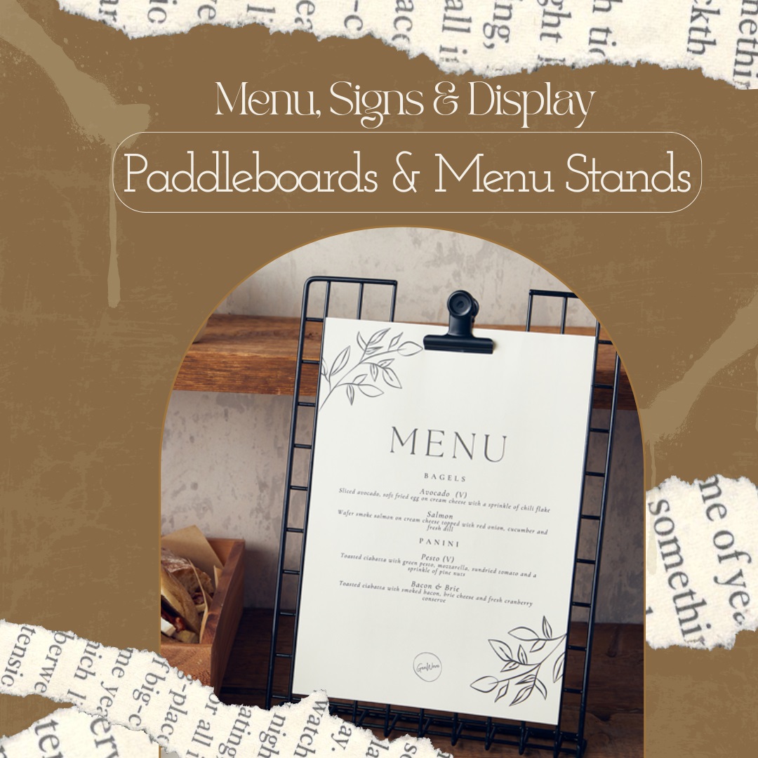 Paddleboards & Menu Stands