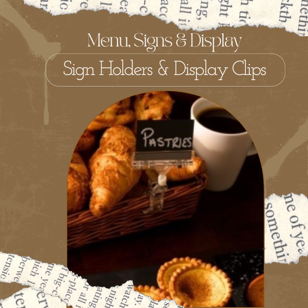 Sign Holders, Display Clips & Service Bells