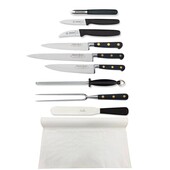 Knife Set Sabatier Large With 20cm Cooks Knife In Cotton Wallet