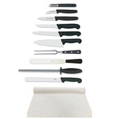 Knife Set Giesser Large With 20cm Cooks Knife In Cotton Wallet