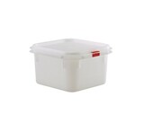 Gastronorm Food Storage Container With Lid And Colour Coded Clips GN 1/6 10cm Deep 1.9 Ltr