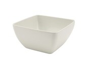 White Melamine Curved Square Bowl 10.5 X 5.3cm (W X H)