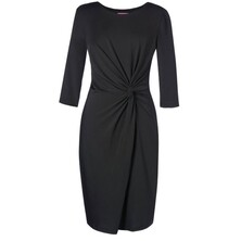 Dress Polyester Black Round Neck 3/4 Sleeve