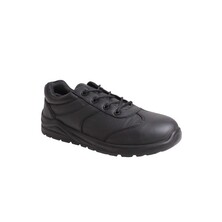 Safety Trainer Water Resistant Leather Black