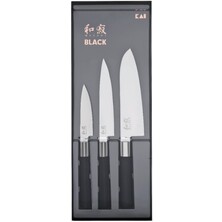 Kai Wasabi 3 Piece Knife Set Black (KAI-67S-310)