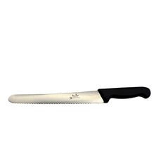 Smithfield 25cm Serrated Pastry Knife Black Samprene Handle