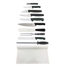 Knife Set Smithfield Large With 23cm Cooks Knife In Cotton Wallet