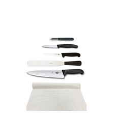 Knife Set Victorinox Medium With 25cm Cooks Knife In Cotton Wallet