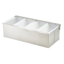 Condiment Dispenser S/s 4 Inserts 29.5 X 14 X 9cm (L X W X H)