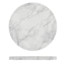 White Marble Agra Melamine Round Display Slab 28.5cm