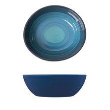 Atlantis Azure Blue Melamine Oval Bowl 15 X 13.5 X 5cm (Box Of 12)