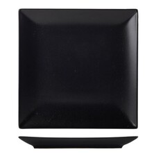 Luna Stoneware Black Square Plate 26cm (Box Of 6)