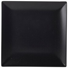 Luna Stoneware Black Square Plate 18cm (Box Of 6)