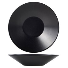 Luna Stoneware Soup Plate Black 23cm (Box Of 6)