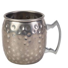 Barrel Mug Hammered 40cl / 14oz Vintage Steel