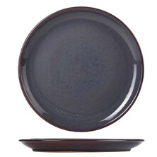 Terra Stoneware Rustic Blue Coupe Plate 24cm (Box Of 6)