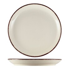 Terra Stoneware Sereno Brown Coupe Plate 24cm (Box Of 6)