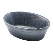 Forge Graphite Stoneware Oval Pie Dish 16cm (Box Of 6)