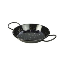 Miniature Paella Pan Black Enamel 15 X 2.4cm (Box Of 10)