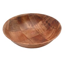 Woven Wood Bowls 10&quot; Diameter 25 X 6.5cm (Box Of 12)