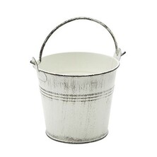 Serving Bucket Galvanised Steel White Wash 10 X 7.7 X 9cm 50cl / 17.6oz (Box Of 12)