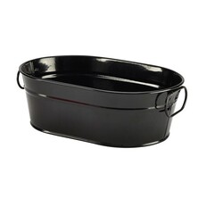 Serving Bucket Galvanised Steel Black 23 X 15 X 7cm (Box Of 6)