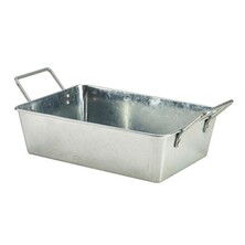 Rectangular Serving Bucket Galvanised Steel 24 X 16.7 X 7cm (Box Of 6)