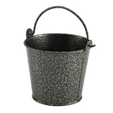 Serving Bucket Galanised Steel Silver 10 X 7.7 X 9cm 50cl / 17.6oz (Box Of 12)