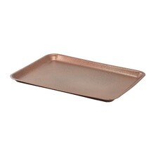 Galvanised Hammered Steel Tray Copper 31.5 X 21.5 X 2cm