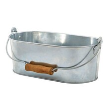 Galvanised Steel Oval Table Caddy 28 x 15.5 x 10cm