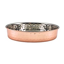 Copper Plated Hammered Presentation Plate 15 X 3cm