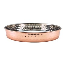 Copper Plated Hammered Presentation Plate 20 X 3cm