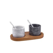 Marble Salt &amp; Pepper Pot Set