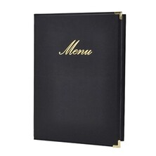 Classic A5 Menu Holder Black (4 Pages)