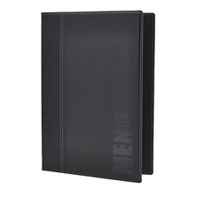 Contemporary A5 Menu Holder Black 4 Pages