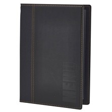 Contemporary A5 Menu Holder Black 4 Pages