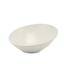 White Melamine Slanted Buffet Bowl 21 x 20 x 10cm