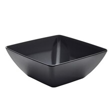 Black Melamine Curved Square Bowl 26.2 X 9.8cm (W X H) - 415cl/146.1oz