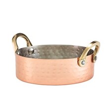 Copper Mini Hammered Casserole Dish 12 X 3.5cm 40cl / 14oz (Box Of 12)