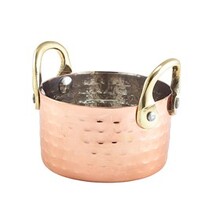 Copper Mini Hammered Casserole Dish 8.2 X 5cm 22cl / 8oz (Box Of 12)