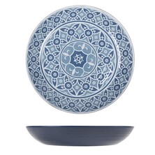 Marrakesh Blue Melamine Bowl 28 X 4.5cm