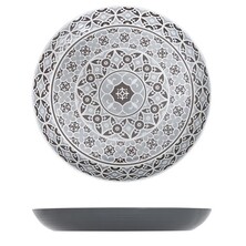 Marrakesh Grey Melamine Bowl 38 X 4.5cm