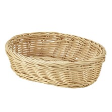 Oval Polywicker Basket 22.5cm X 15.5cm X 6.5cm (Box Of 6)