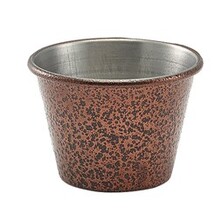 Hammered Stainless Steel Ramekin Copper 2.5oz 5.7 X 4cm (Box Of 24)