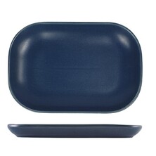 Terra Stoneware Antigo Denim Rectangular Plate 24cm X 16.5cm (Box Of 12)