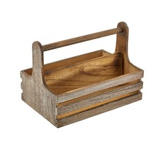 Rustic Wooden Table Caddy