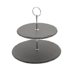 Slate 2-Tier Cake Stand 20/25cm