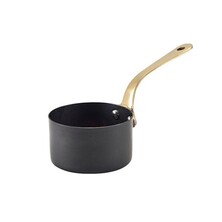 Mini Saucepan Vintage Steel Black 7.8 X 4.5cm 20cl / 7oz (Box Of 6)